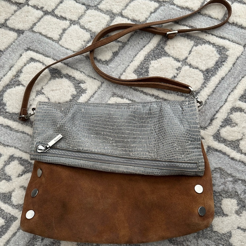 Hammitt Gray and Brown Crossbody Bag